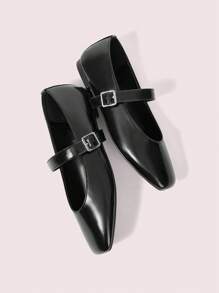 CUCCOO DOLLMOD Women's Simple & Practical Versatile Flat Dance Shoes, Korean & Japanese Style - Black - View 9