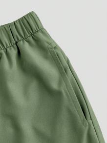 TaskEZ Uniform Set: V-Neck Short Sleeve Tailored Blouse And Drawstring Straight Leg Casual Pants, Scrub Sets - Mint Green - View 8