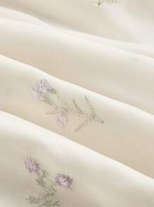 SHEIN MOD 女式V领短款泡泡袖碎花娃娃裙