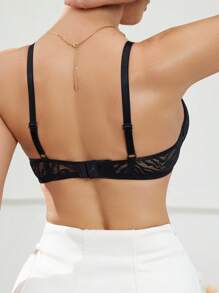 SHEIN 1pc Soft Cup Lace Padded Supportive Comfortable Bra