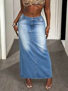 Slaydiva Minigonna in jeans da donna, adatta alla moda estiva