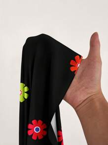 SHEIN EZwear Summer Sexy Black Knit Bodycon Mini Dress With Spaghetti Straps - Multicolor - View 7