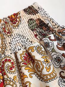 Sweetra Bộ đồ hai mảnh thêu họa tiết da báo và chân váy nhiều lớp Y2K Outfit - Màu be - Xem 5