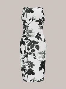 SHEIN Clasi 2件套大码女式修身优雅连衣裙和开衫套装 - 綠色 - 查看 6