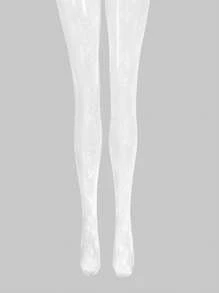 SHEIN ICON 1 双性感优雅女士蕾丝黑色长袜，适合派对和夜总会