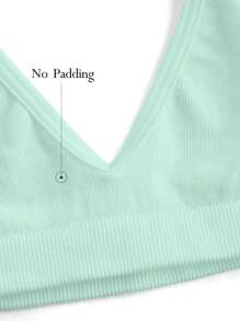 Ocili Ocili Camiseta sin costuras y elástica de punto sin aro para mujeres