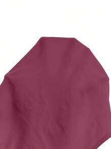 EMERY ROSE Women's Short Sleeve V-Neck Solid Color T-Shirt, Fashionable For Summer - Red - View 7