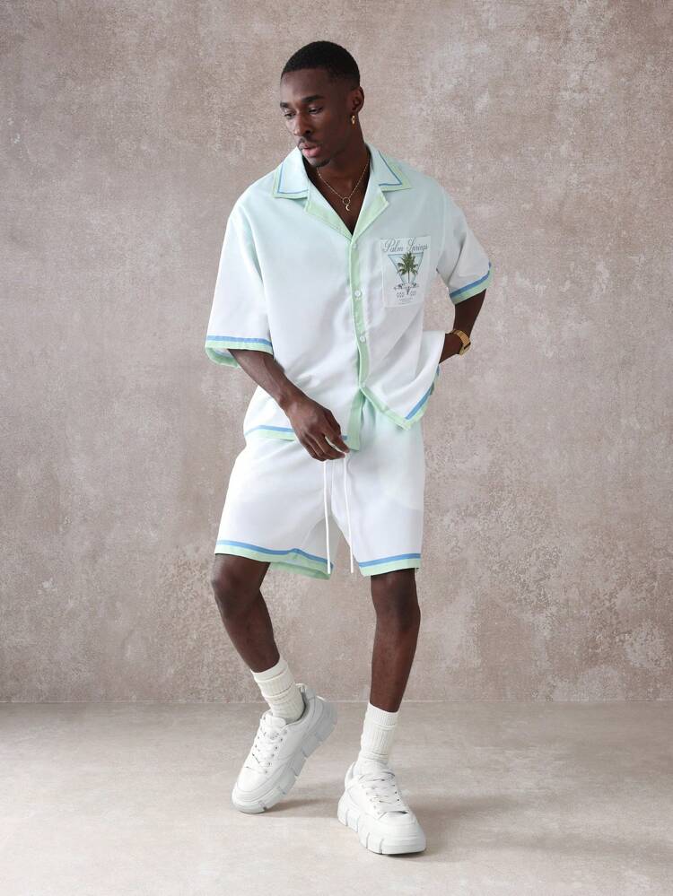 Shirt Co-Ords Matching Short Sleeve Shirt And Shorts