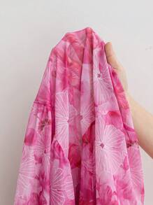 Soleia Áo cánh tay loe in họa tiết hoa cỡ lớn cho nữ, thắt eo phía trước - Nhiều màu - Xem 10