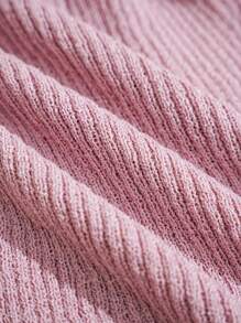 Spring/Summer Solid Color Short Sleeve Lace-Up Knit Sweater For Women Knit Pullover Fall Winter - Mauve Purple - View 6