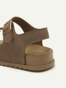 Cozy Pixies 1 par de sandalias planas suaves de verano, de moda versátil, con cierre de gancho y bucle, estilo casual y lindo para niños pequeños