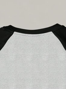 Teen Girl Casual Color Block Short Sleeve T-Shirt, Versatile & Minimalist - Multicolor - View 10