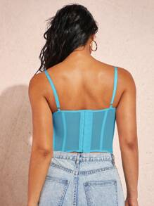 Silquee 蕾絲緊身吊帶 - 薄荷藍 - 查看 2