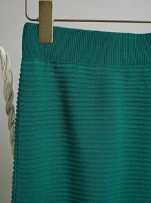 Franclia Summer Women 2 Pieces Casual Hollow Out Knitted Sweater Vest And Mini Skirt Suits