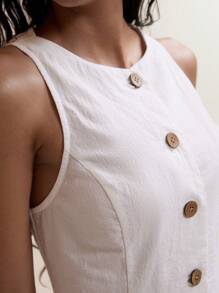 Easelle 2025 New Arrival Summer Women's Bohemian Style Vacation Outfit, White Woven Ladies' Suit Set Office Outfits For Women In Fall/Winter - White - View 9