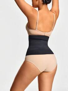 SHAPORA Women's Waist Cincher, Solid Color, Minimalist, Versatile - Black - View 6