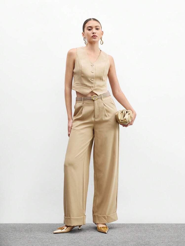 CUCCOO BIZCHIC チェーン&カットアウト バックレス デザイン ポインテッドトゥ レディースパンプス、キトゥンヒール ハイヒールドレスシューズ オフィス用