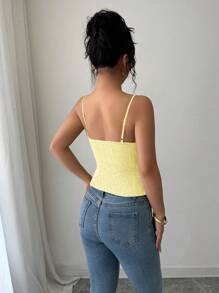 Elenzga 女士优雅褶皱设计吊带背心