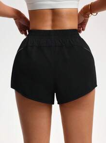 SHEIN Sport Studio Casual Sport Shorts, Solid Color Minimalist Fashion, Suitable For Summer Sweater Shorts
