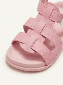 Cozy Pixies 1 par de sandalias planas casuales con cierre de para niñas pequeñas, de estilo princesa, suave suela, fashionables y versátiles, para verano