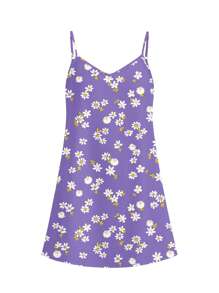 Glamance Whitebread Spaghetti Strap Vacation Floral Print Beach Summer Dresses - White - View 4