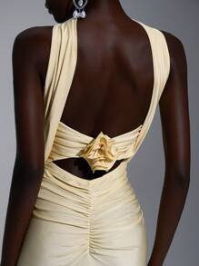 SHEIN Belle Elegant, Romantic, Sexy, Minimalist Style Sleeveless Backless Knit Bodycon Tube Top Dress, Suitable For Fashion, Internet Celebrity, Holidays, Vacations, Birthday Parties, Weddings, Bridesmaid Dress