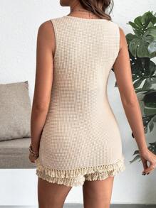 SHEIN Maternity Two Pieces Suits - Apricot - View 2