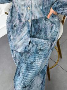 Modelyn Women Two Pieces Outfits For Daily Wear - Blue - View 4