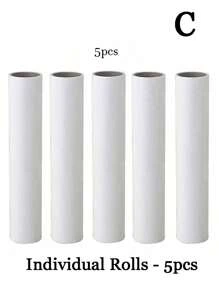 1 件 9.45 英寸撕式粘毛滚筒刷、除毛滚筒、除尘工具、清洁用品 - 白色 - 查看 4