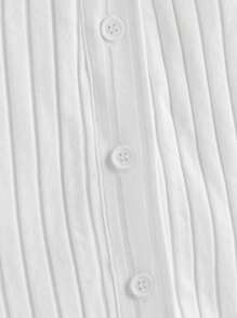 SHEIN BASICS Camiseta de punto sin mangas con cuello en V de unicolor, de ajuste entallado y casual, talla grande - Blanco - Ver 6