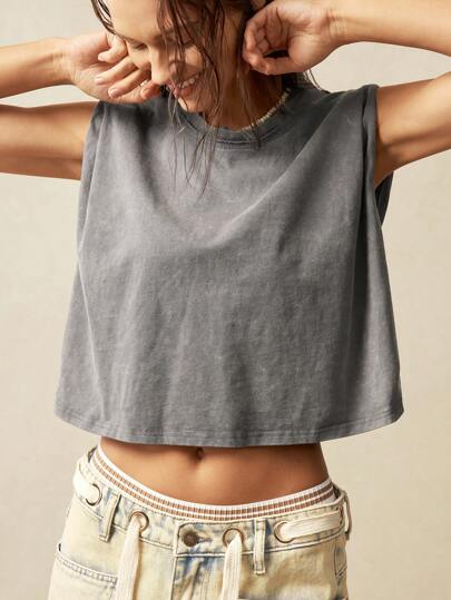 Bohemela Vacation Women's Round Neck Sleeveless Tank Top