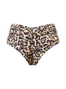 SHEIN Swim 2025 New Arrival Popular Women Leopard Print Lifting Sexy Back Ruffle Swimwear Bottom,Sexy /Holiday Beach Wear/Poolside For Summer Beach Vacation - Multicolor - View 3
