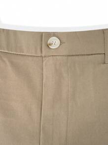 Calvornis Traje casual de chaleco y pantalones de unicolor para hombres, ropa de vestir, atuendos de vestir para hombres, conjunto de pantalones elegantes para hombres - Caqui - Ver 6