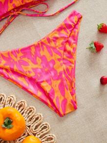 Swim Mod Bikini Swimsuit, Wireless Camisole Swimwear With Triangle Bottom, Fashion For Summer - Multicolor - View 4