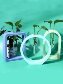 Cetakan Silikon DIY untuk Desain Wadah Hidroponik, Cetakan Silikon Berbentuk Geometris Putih Sederhana untuk DIY - Putih - View 13