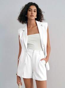 MOTF STUDIO Shorts con tasche inclinate e pinces