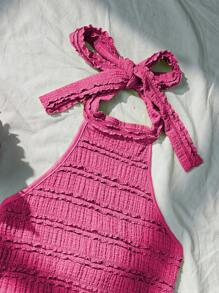 Sweetra Women Two Pieces Outfits For Daily Wear - Hot Pink - View 3