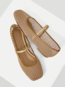 MOTF PREMIUM Sandalias planas con trenzas y punta cuadrada - Marrón Mocha - Ver 4