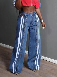 Slaydiva Modische Damenjeans, geeignet für den Sommer