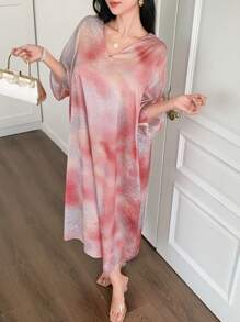 DAZY Vestido de mujer de longitud media con cuello en V y estampado floral, de moda para el verano, vestidos casuales de mujer