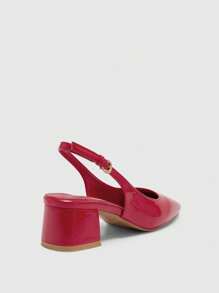 CUCCOO BIZCHIC 女士时尚红色绑带经典低跟平底鞋