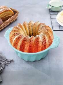 6件套硅胶烘焙用品，不粘硅胶烤盘，蛋糕模具，烤盘，甜甜圈盘，松饼盘，蛋糕盘 - 粉色 - 查看 7