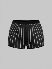 ROMWE Grunge Punk 3pcs/Pack Dark Punk Star Printed Briefs - Black - View 3