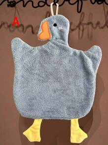 SHEIN 1pc Cute Coral Fleece Hand Towel, Color Random Bathroom Decor Summer