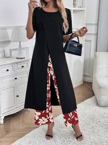 SHEIN LUNE 女士日常两件套服装 - 彩色 - 查看 5