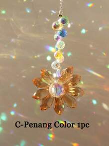 1pc Crystal Rainbow Maker Suncatcher, Indoor & Outdoor Decoration Gift (Multicolored) - Multicolor - View 11