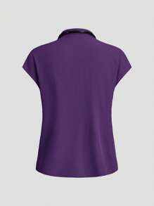 TaskEZ 纯色手术服上衣和裤子手术服套装 - 紫色 - 查看 10