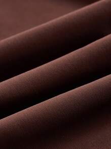 Swim Oasis 1set Women Metal Decor Hollow Out Halter One-Piece Swimsuit Top With Matching Sarong Wrap & Skirt Swimsuit Set, For Vacation For Summer