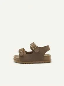 Cozy Pixies 1 par de sandalias planas suaves de verano, de moda versátil, con cierre de gancho y bucle, estilo casual y lindo para niños pequeños