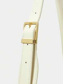 SHECARRY Bolso de hombro casual sólido y versátil de moda - Beis - Ver 4